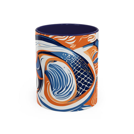 Orange Fish 07 Accent Coffee Mug (11oz)