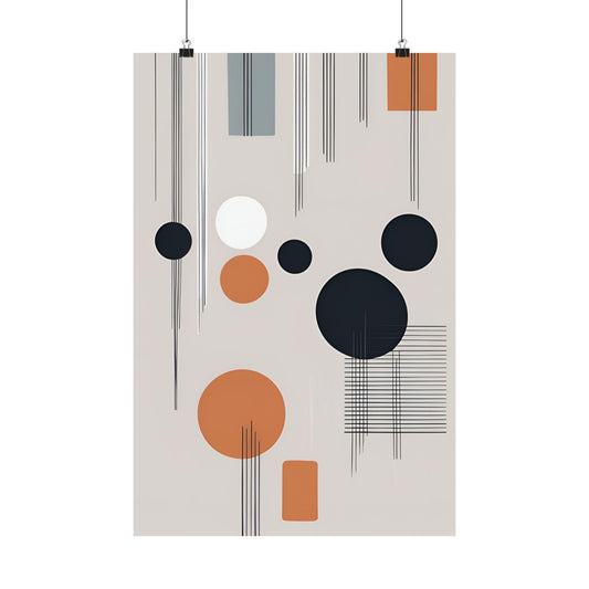 Retro abstract 3 Matte Vertical Posters