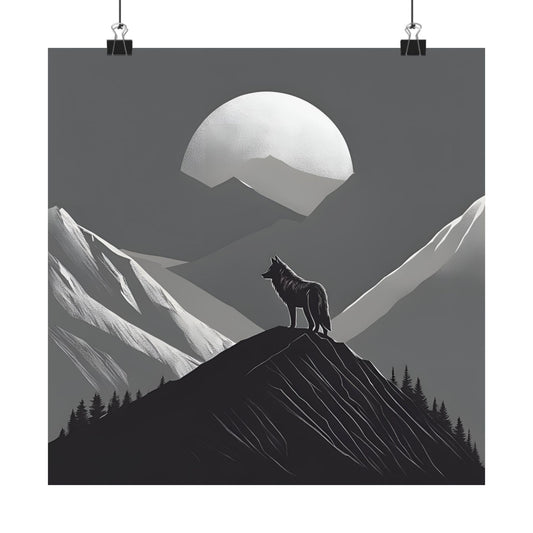 Lone Collection Wolf 9 Matte Square Posters