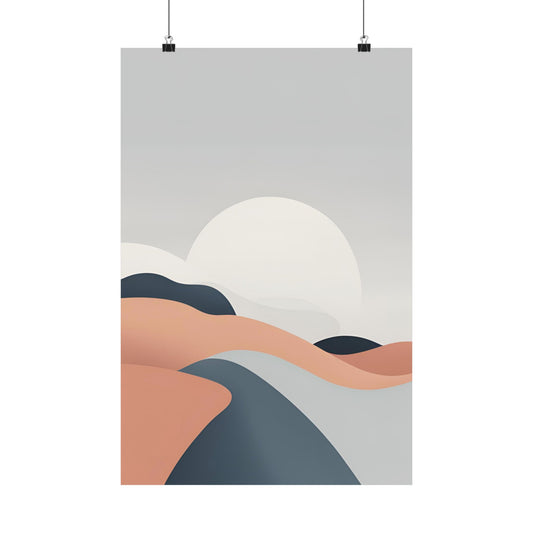 Nordic Winter Abstract 03 Matte Vertical Poster