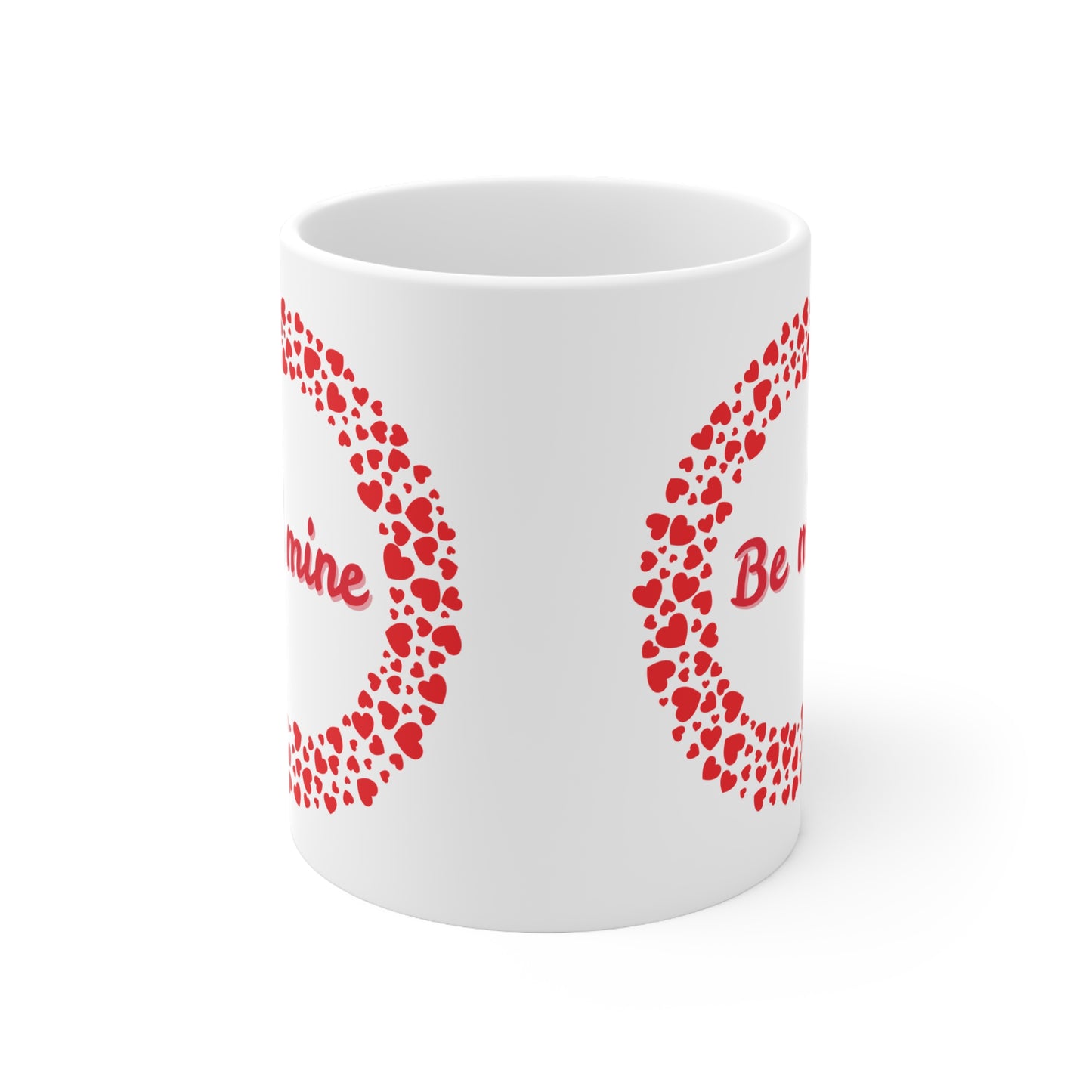 Be Mine Hearts Valentines Mug Ceramic 11oz