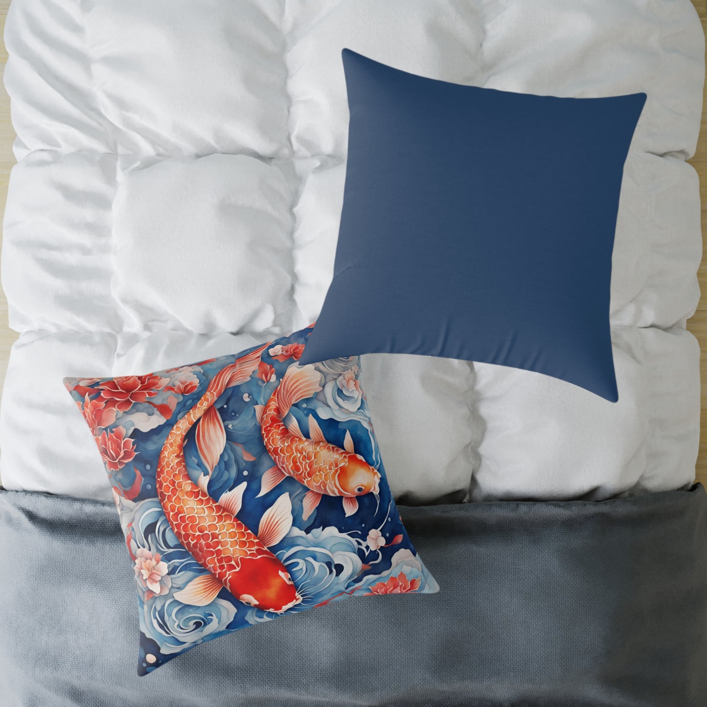 Koi Carp 05 Poly Pillow - Natures Beauty Design