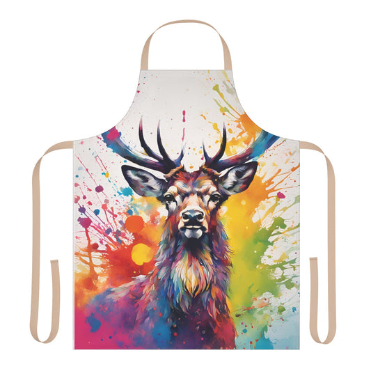 Multicolored Stag Adult Apron (AOP)