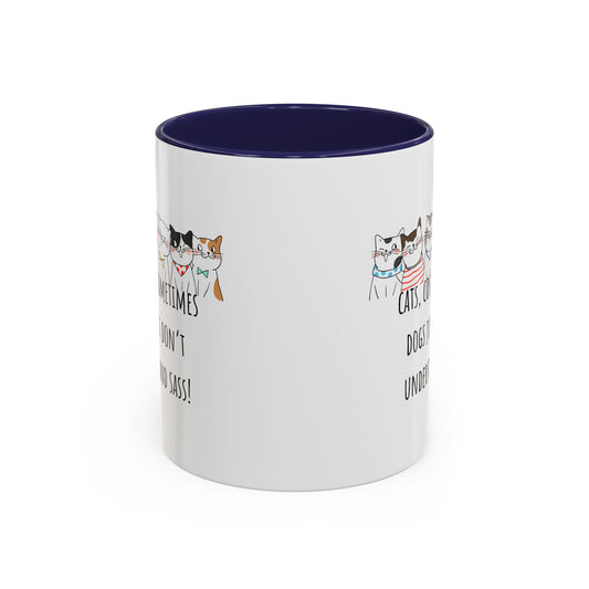 Cats V Dogs Accent Coffee Mug (11oz)