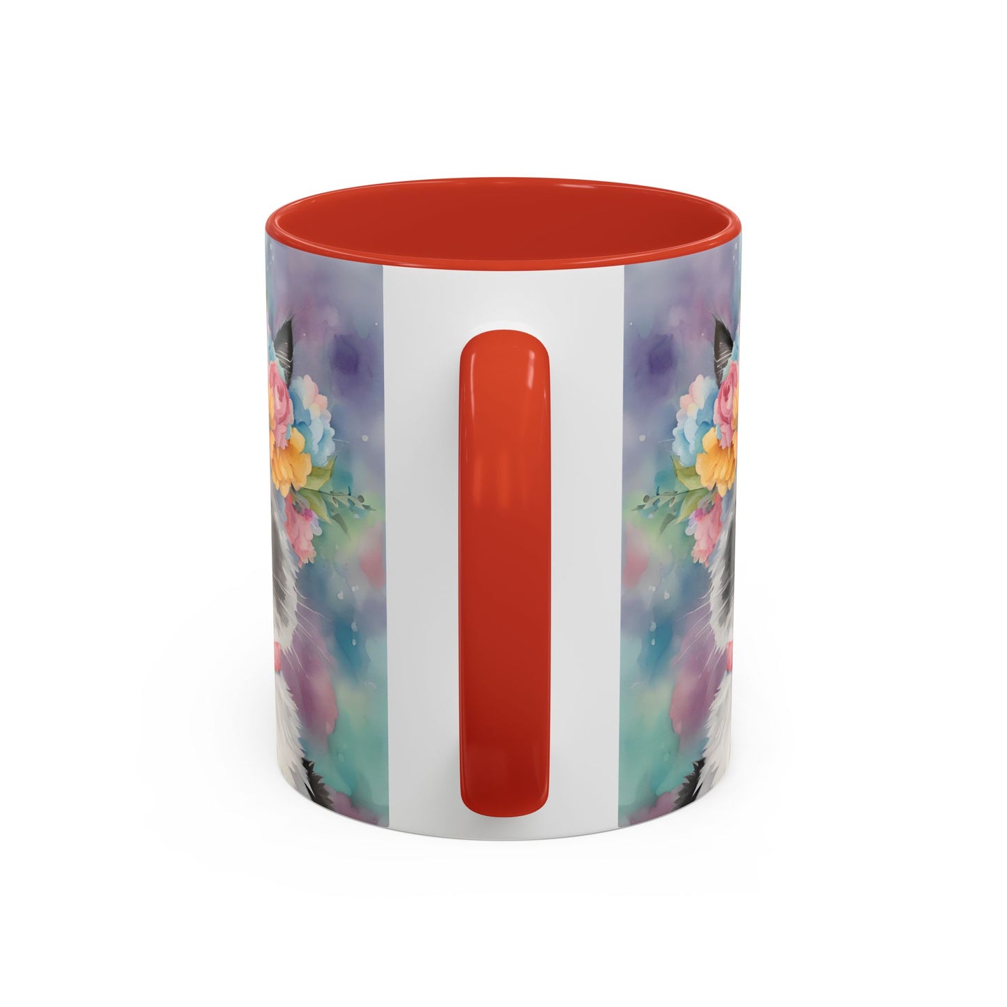 Floral Rag Doll Cat 04 Accent Coffee Mug - 11oz Perfect for Cat Lovers & Gifts