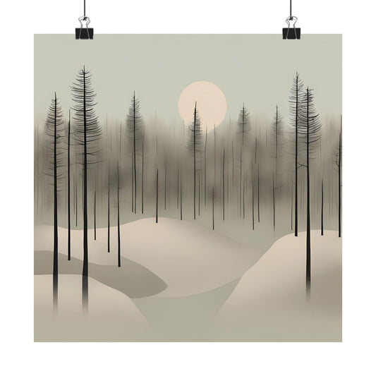 Lonely Forest 30 Matte Square Posters