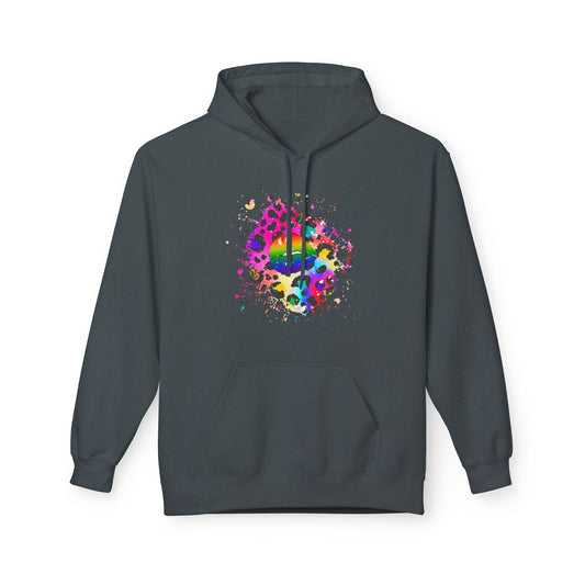 Multicolored Splash Cheetah Lips Unisex Valentines Hoodie
