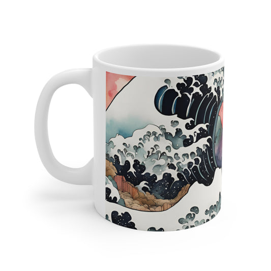 Japanese Waves 03 Mug - Nature's Beauty Collection