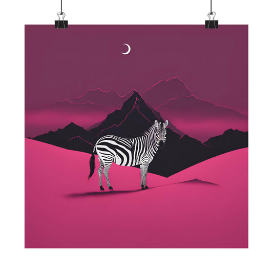 Lone Collection Zebra 9 Matte Square Posters