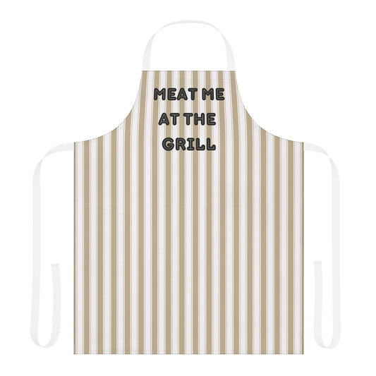 Meat Me At The Grill Apron, Cooking Pun