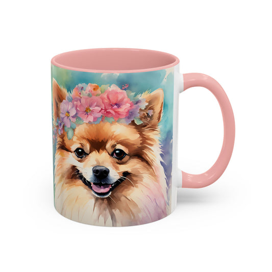 Pomeranian 03 Accent Coffee Mug - Dog Lover Gift