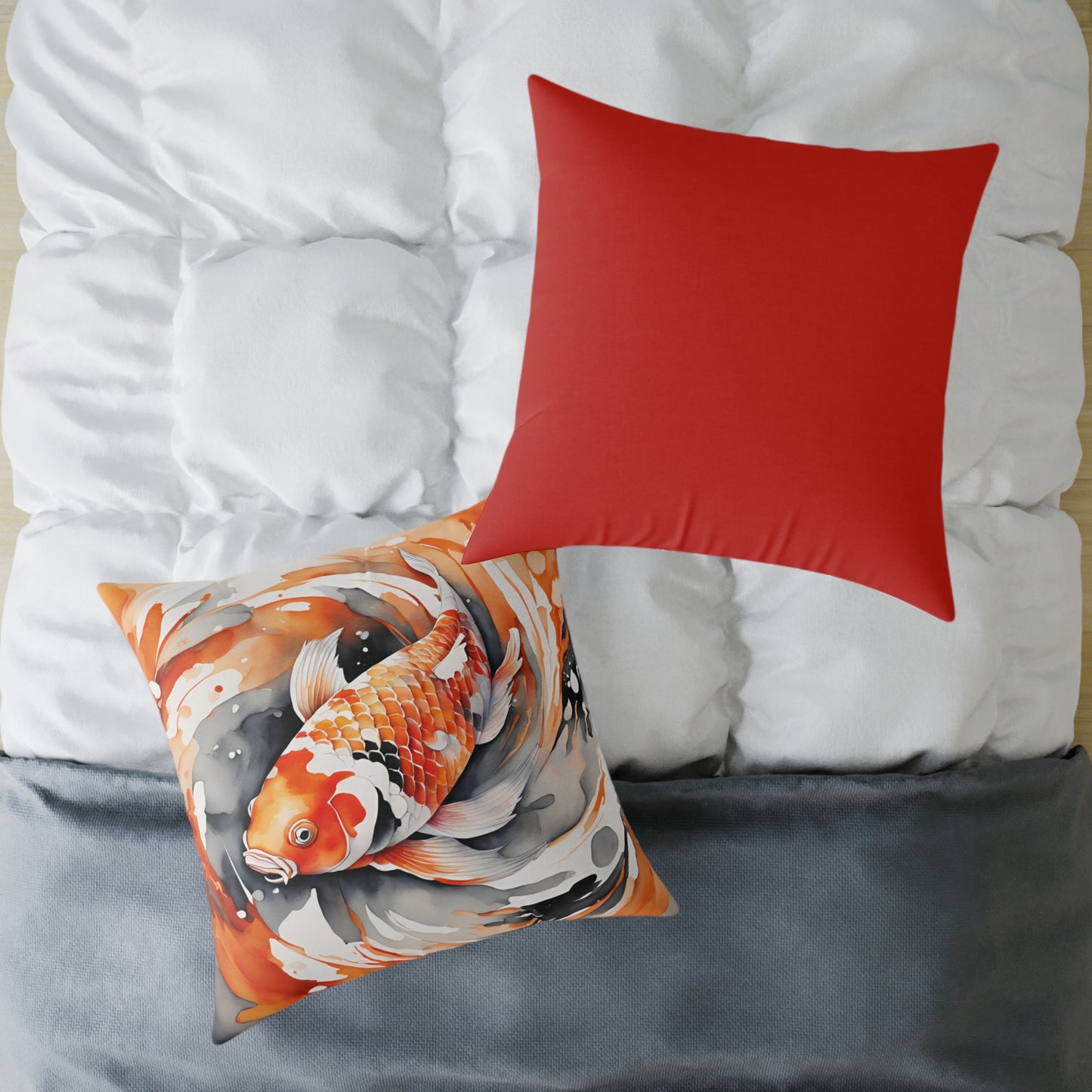 Koi Carp 02 Poly Pillow - Natures Beauty Design