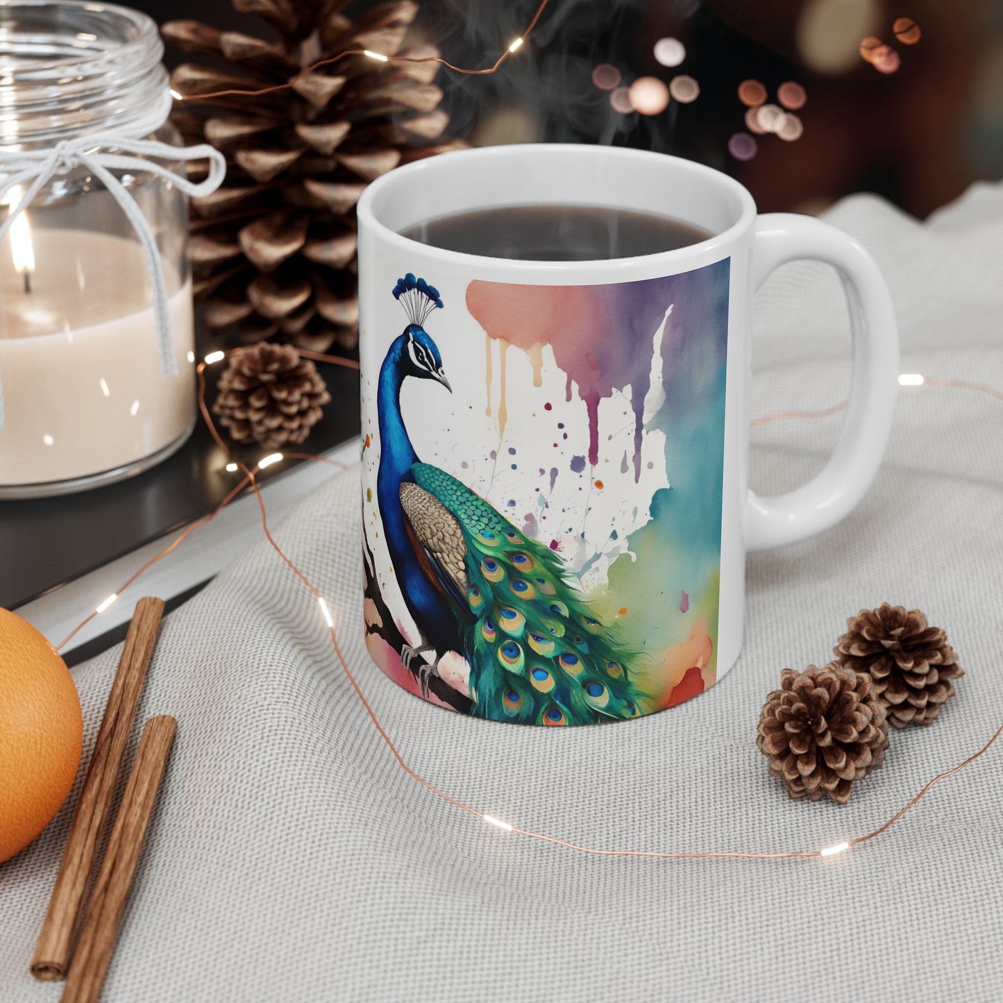Peacock 02 Mug - Nature's Beauty Collection