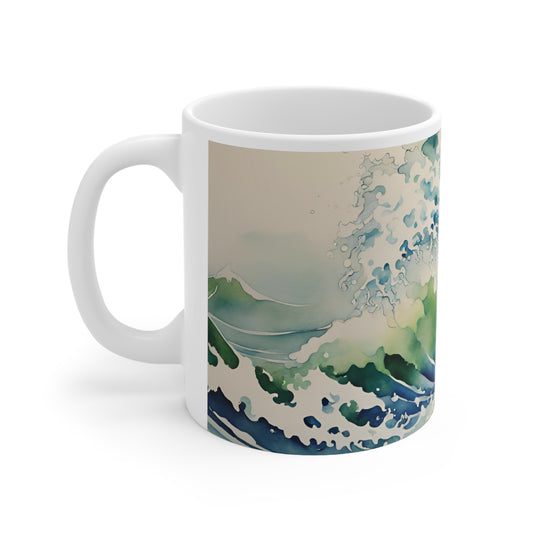 Japanese Waves 02 Mug - Nature's Beauty Collection