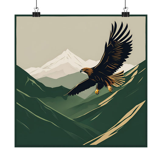 Lone Collection Eagle 2 Matte Square Posters