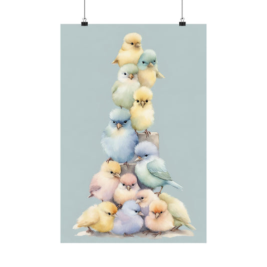 Nursery Birdie Tower 2 Matte Vertical Posters