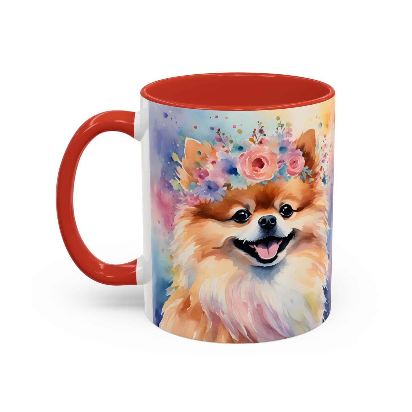 Pomeranian 04 Accent Coffee Mug - Dog Lover Gift