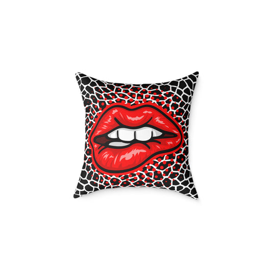 Crocodile Lips Poly Pillow