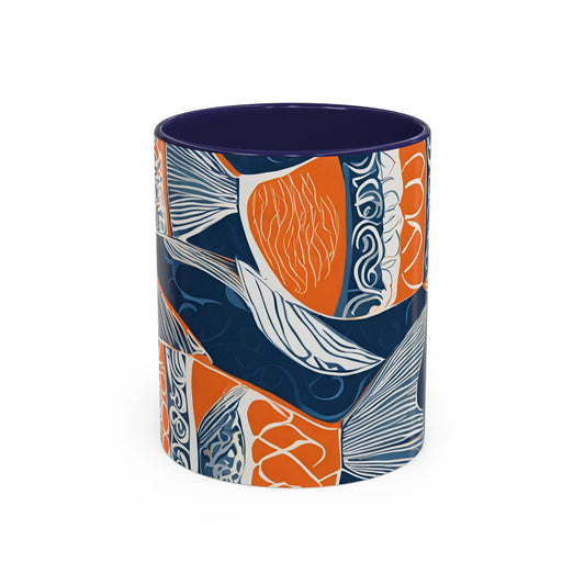 Orange Fish 03 Accent Coffee Mug (11oz)