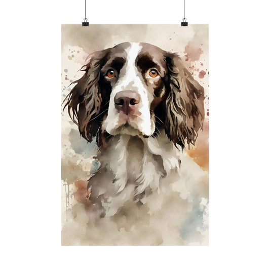 Dogs Springer Spaniel 01 Matte Vertical Poster