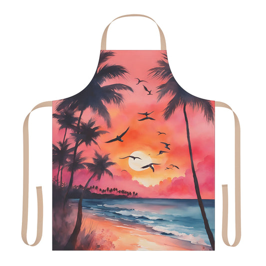 Tropical Sunset 01 Apron 5-Color Straps