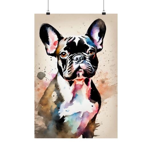 Dogs French Bulldog 03 Matte Vertical Poster