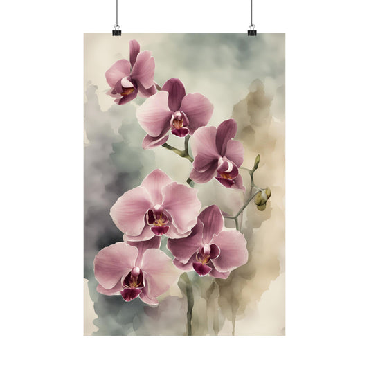 Orchids 05 Matte Vertical Poster
