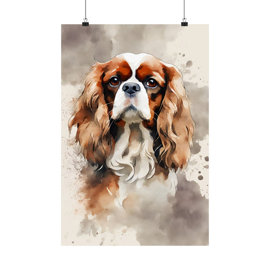 Dogs King Charles Spaniel 03 Matte Vertical Poster