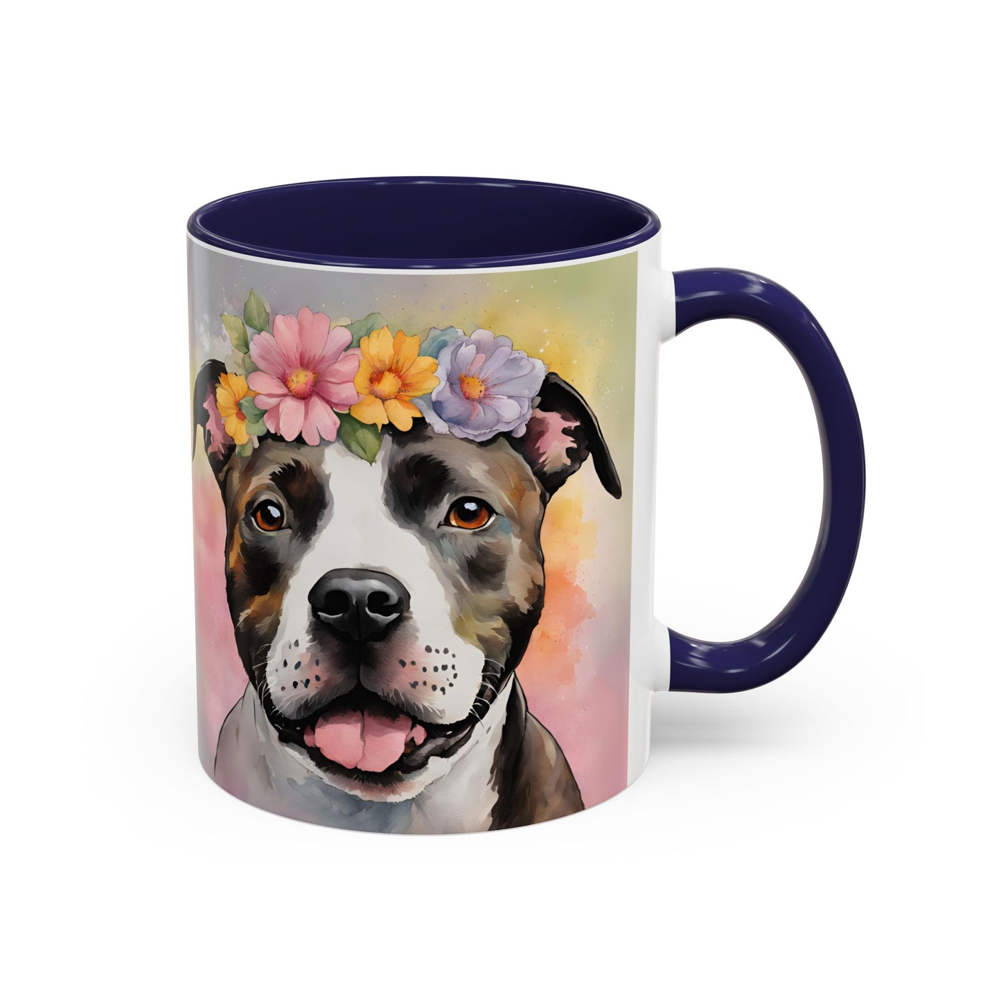 Staffordshire Bull Terrier 01 Accent Coffee Mug - Dog Lover Gift
