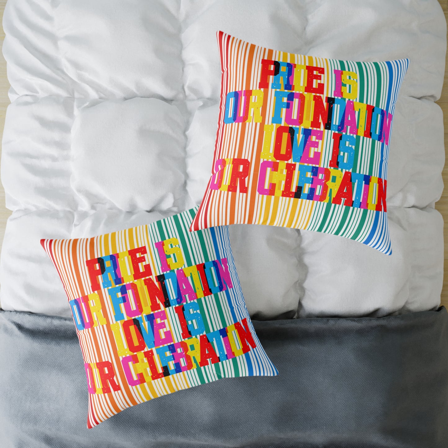 Pride Is Our Foundation Love Is Our Celebration Poly Pillow