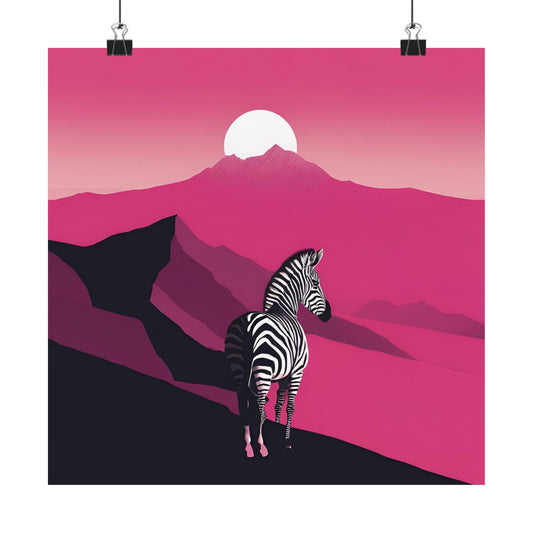 Lone Collection Zebra 17 Matte Square Posters