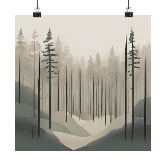 Lonely Forest 23 Matte Square Posters