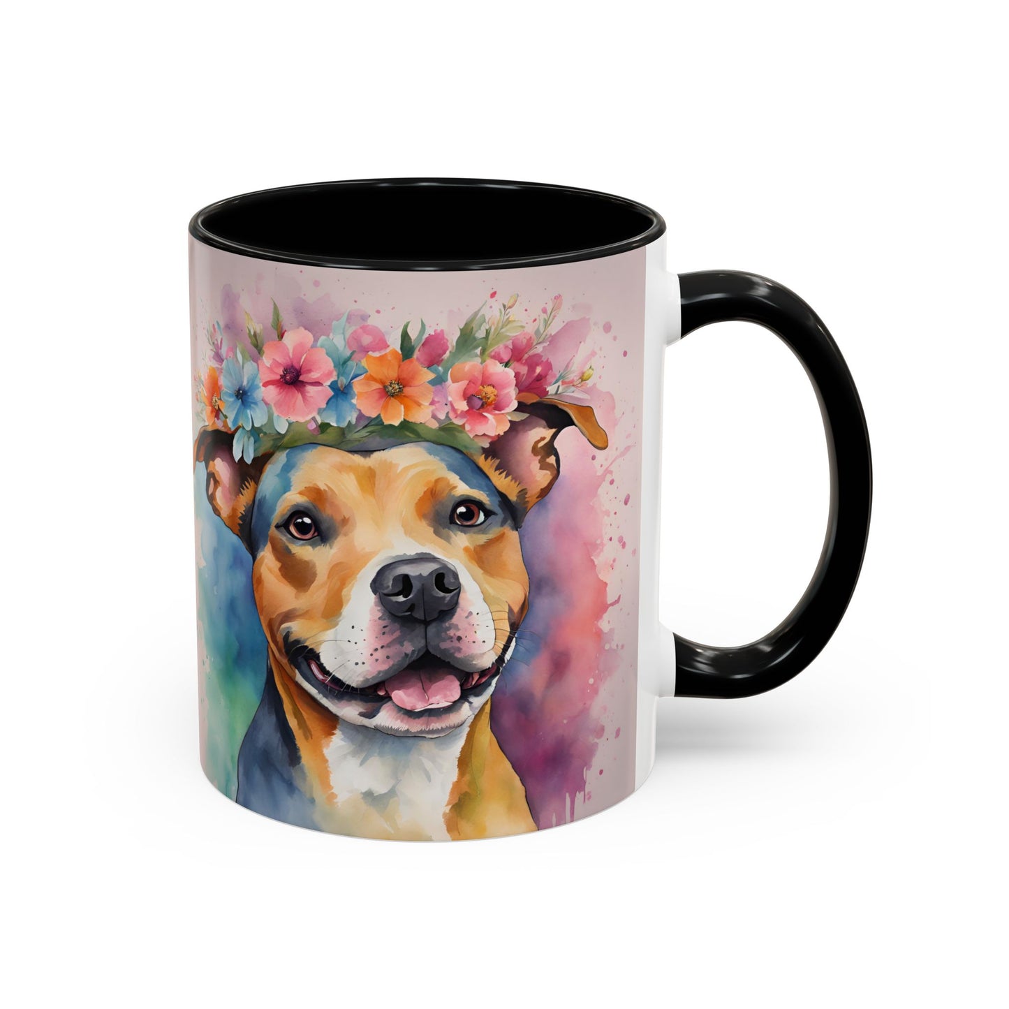 Staffordshire Bull Terrier 02 Accent Coffee Mug - Dog Lover Gift