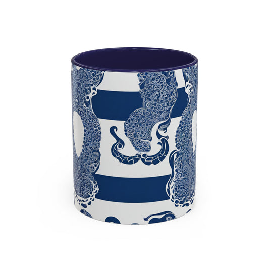 Octopus 6 Accent Coffee Mug (11oz)