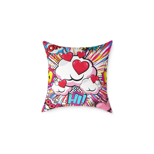 Hi! Pop Art Poly Pillow