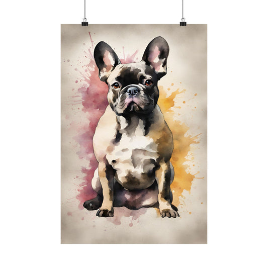 Dogs French Bulldog 02 Matte Vertical Poster