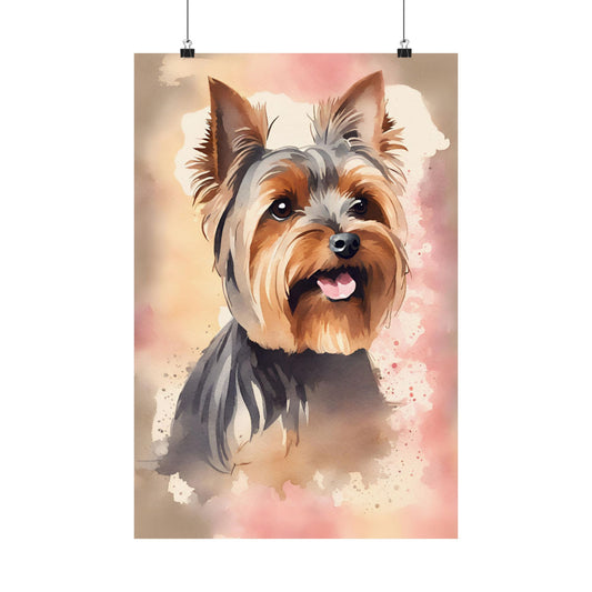 Dogs Yorkshire Terrier 04 Matte Vertical Poster