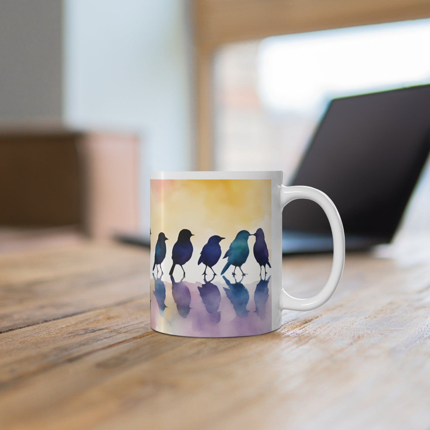 Birdies In A Row 03 Mug - Nature's Beauty Collection