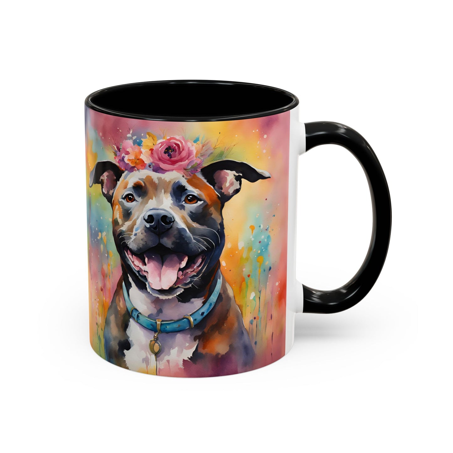 Staffordshire Bull Terrier 04 Accent Coffee Mug - Dog Lover Gift