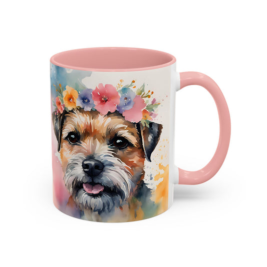 Border Terrier 03 Accent Coffee Mug - Dog Lover Gift