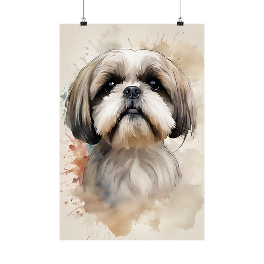 Dogs Shih Tzu 03 Matte Vertical Poster