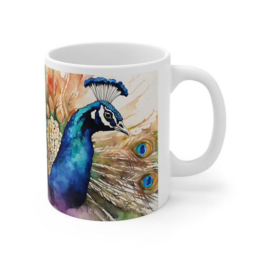 Peacock Coffee Mug - Nature's Beauty Collection