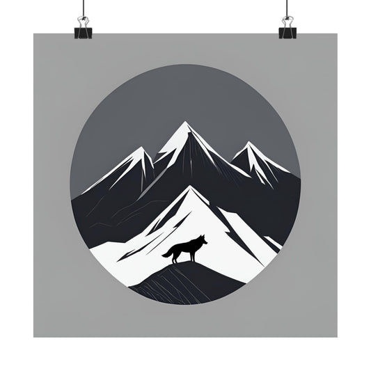 Lone Collection Wolf 7 Matte Square Posters