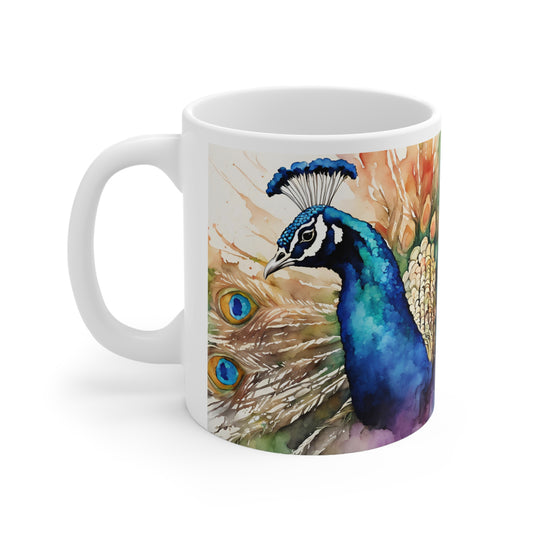Peacock 01 Mug - Nature's Beauty Collection