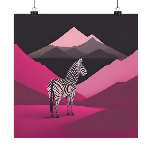 Lone Collection Zebra 12 Matte Square Posters