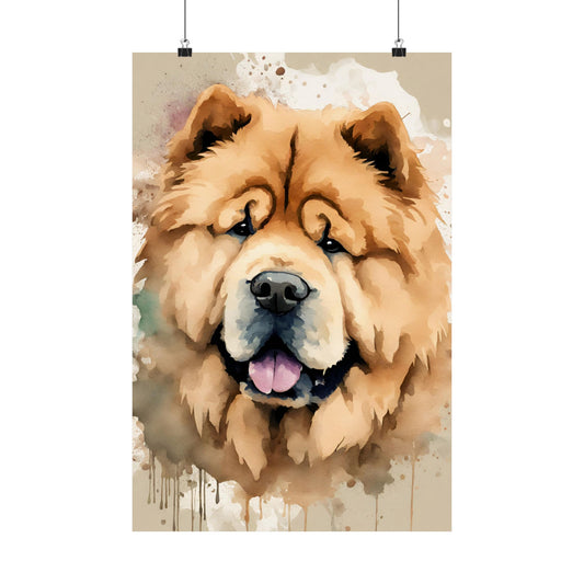 Dogs Chow Chow 02 Matte Vertical Poster