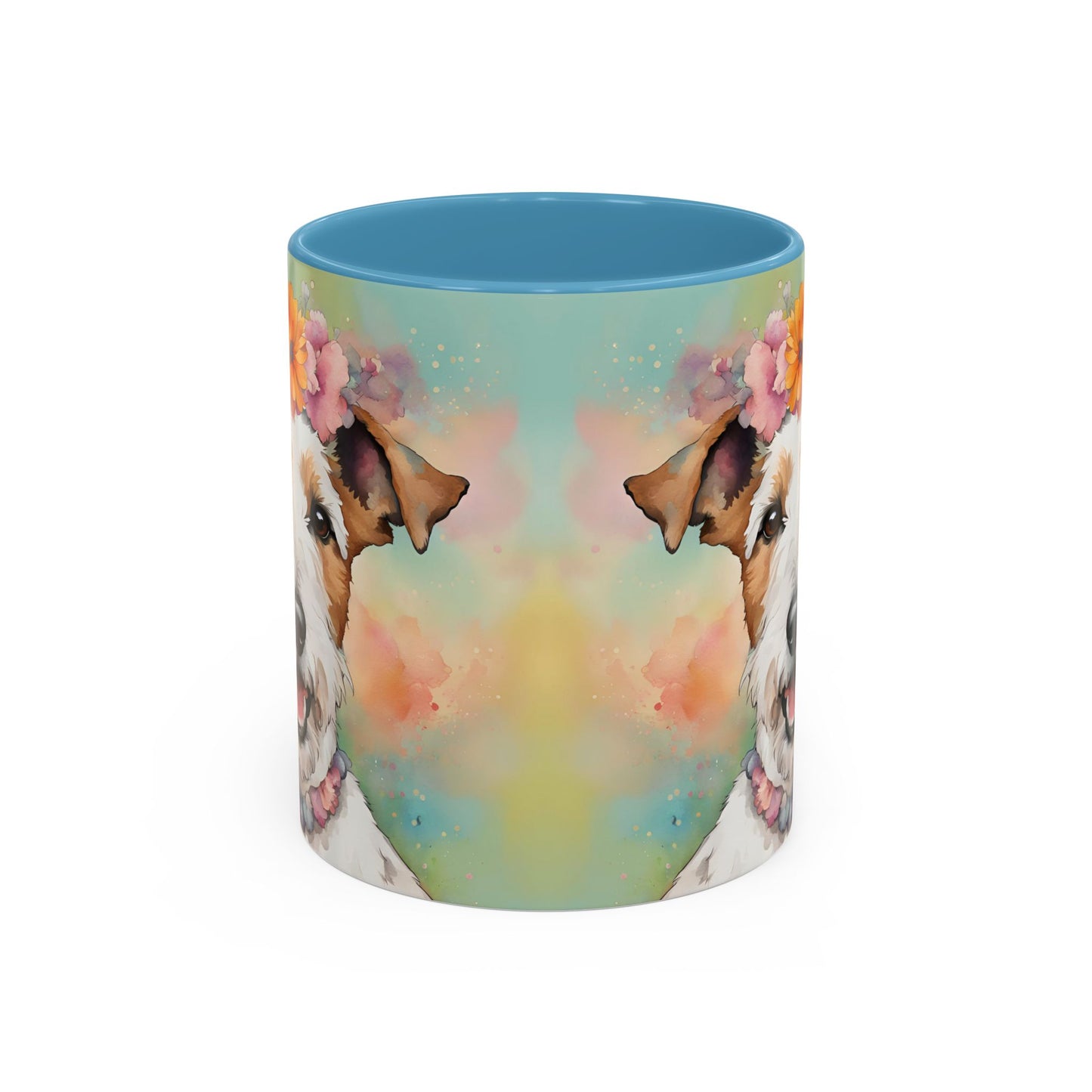 Fox Terrier 01 Accent Coffee Mug - Dog Lover Gift