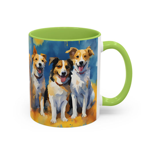 Multicolored Doggies 1 Accent Mug 11oz