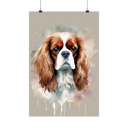 Dogs King Charles Spaniel 02 Matte Vertical Poster