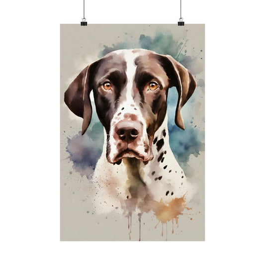 Dogs Pointer 01 Matte Vertical Poster